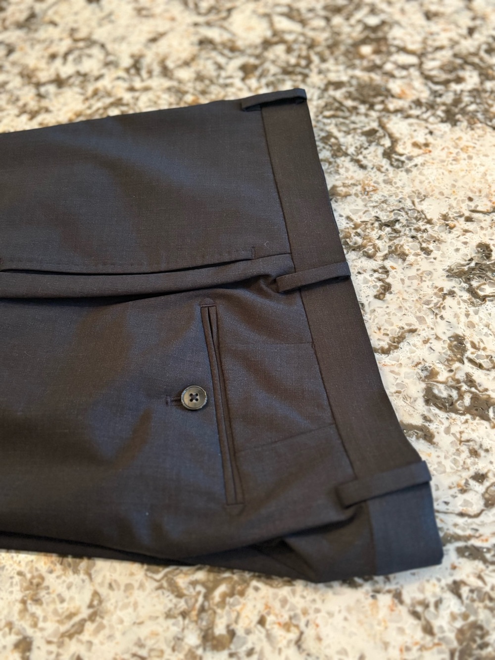 Calvin Klein Black Dress Pants with Subtle Pinstripe Detail